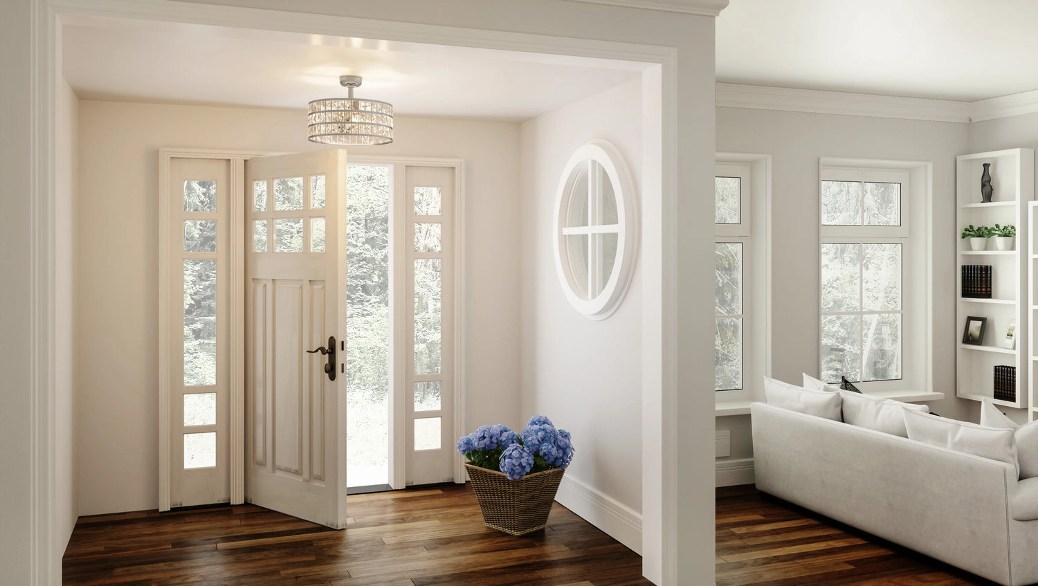 Quoizel Fandelier Four Light Fandelier Polished Nickel Fandeliers at discount prices