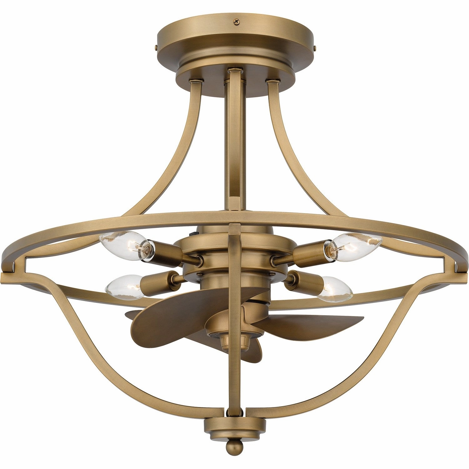 Quoizel Fandelier Four Light Fandelier Weathered Brass Fandeliers at discount prices