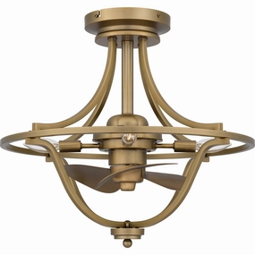Quoizel Fandelier Four Light Fandelier Weathered Brass Fandeliers FANS on sale now