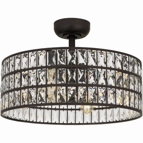 Quoizel Fandelier Four Light Fandelier Western Bronze Fandeliers FANS on sale now