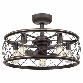 Quoizel Five Light Fandelier Chandelier Fans (Fandeliers) outlet sale