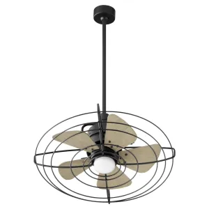 Quorum Bandit 24" Indoor/Outdoor 18W LED Swivel Patio Fan with Wall Control Outdoor Ceiling Fans discount