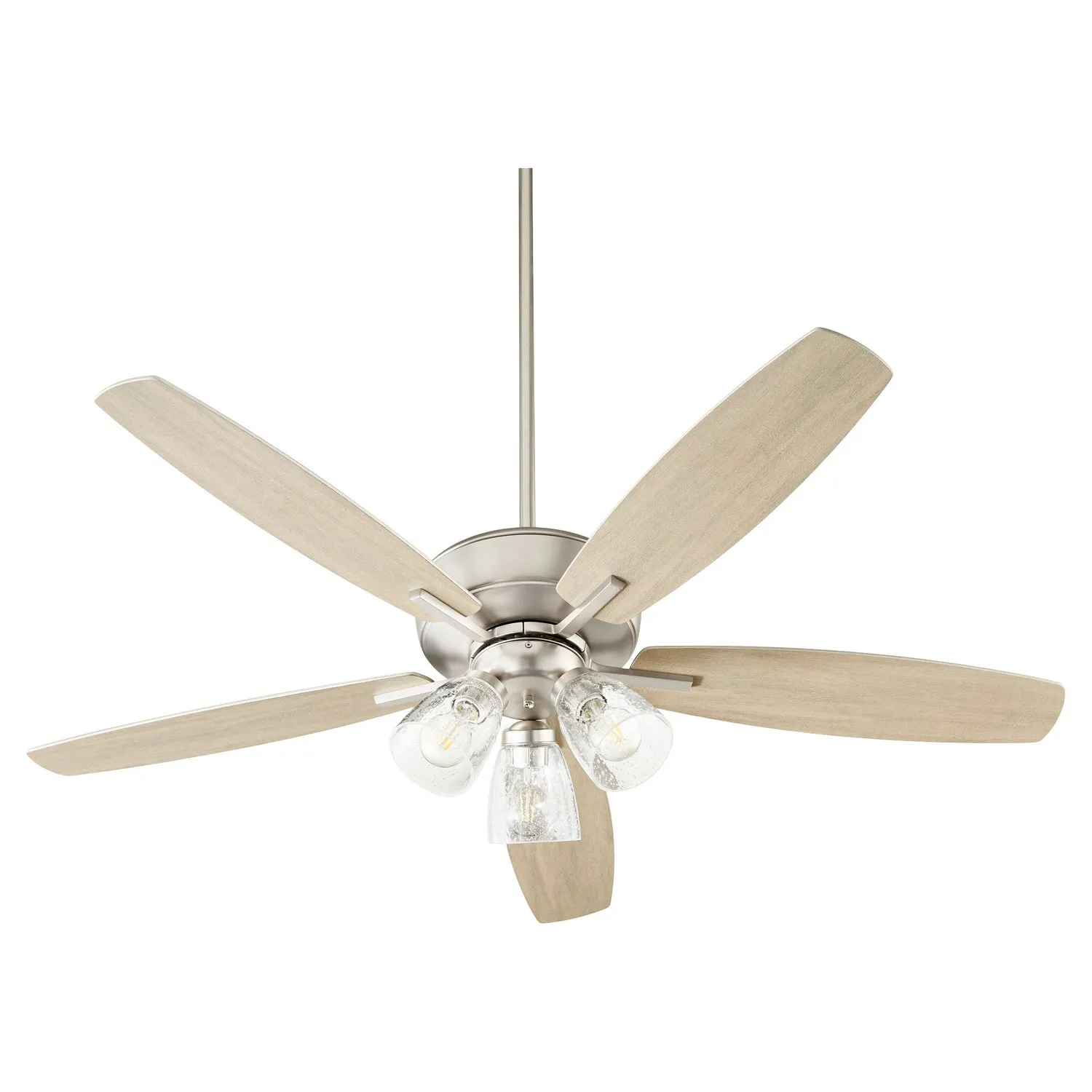 Quorum Breeze 7052-365 Ceiling Fan 52 in. - Satin Nickel, Silver/Weathered Gray Ceiling Fans online shop