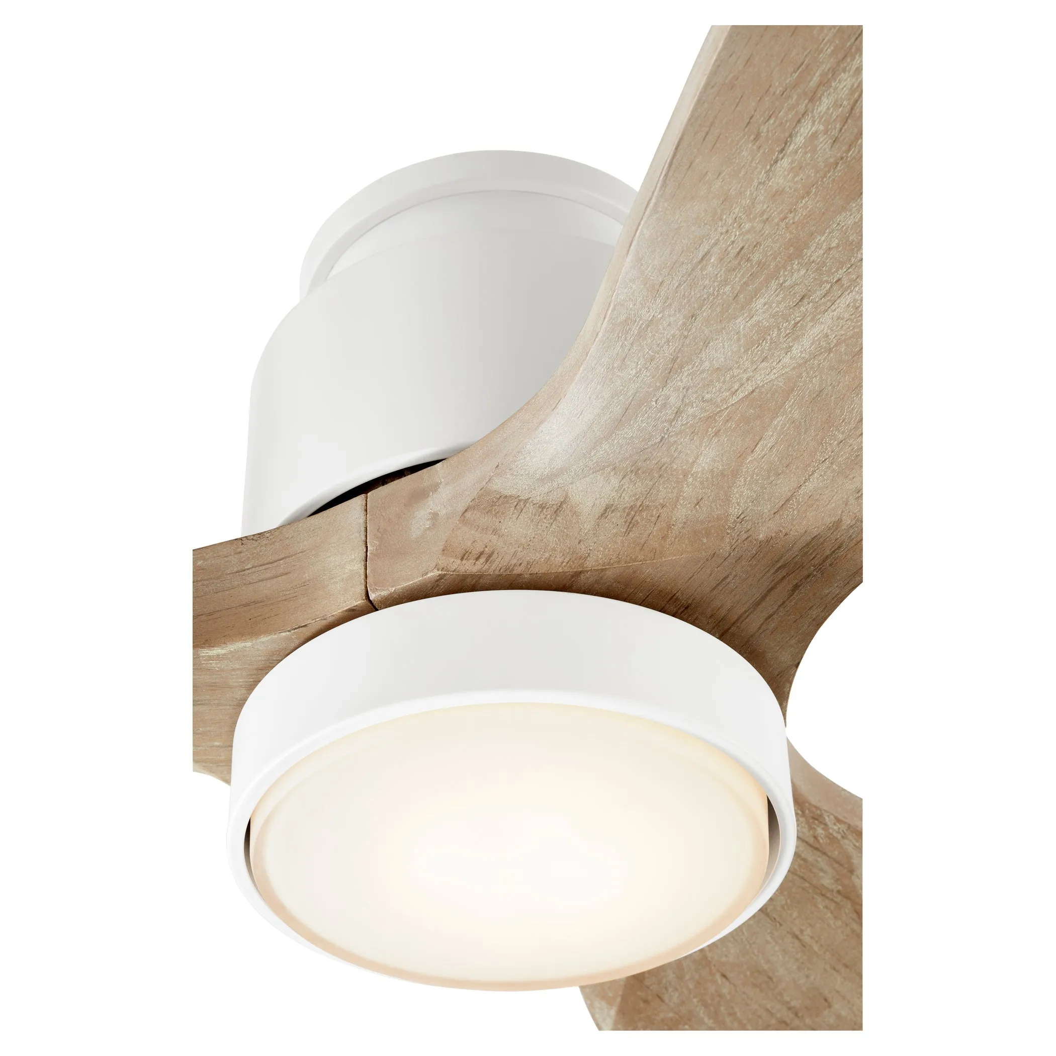 Quorum Lurus 30643-8 Ceiling Fan - Studio White, Weathered Gray