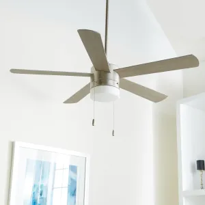 Quorum Maxwell 37525-65 Ceiling Fan 52 in. - Satin Nickel, Silver/Weathered Gray Ceiling Fans online shop