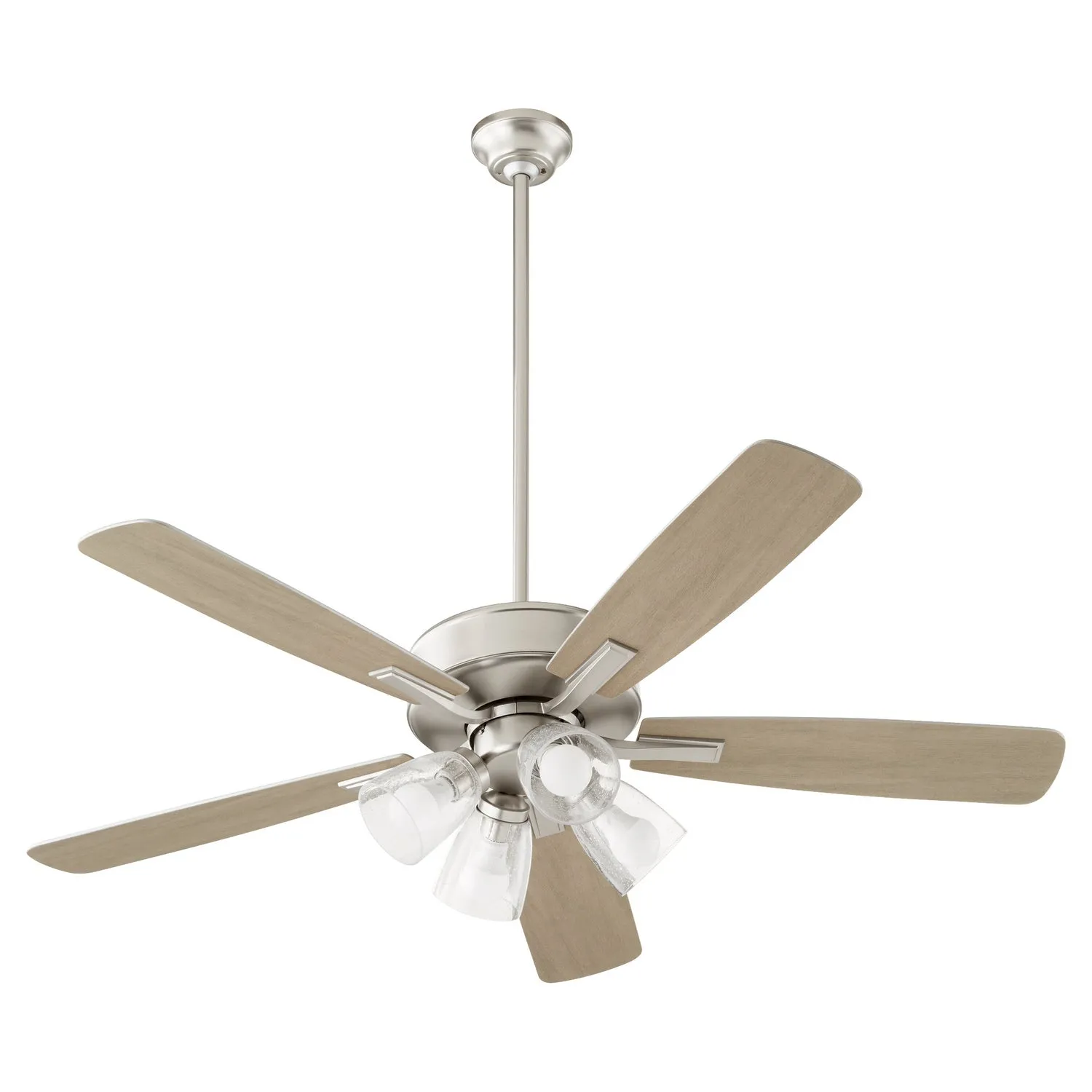 Quorum Ovation 4525-2465 Ceiling Fan 52 in. - Satin Nickel, Silver/Weathered Gray Ceiling Fans online shop