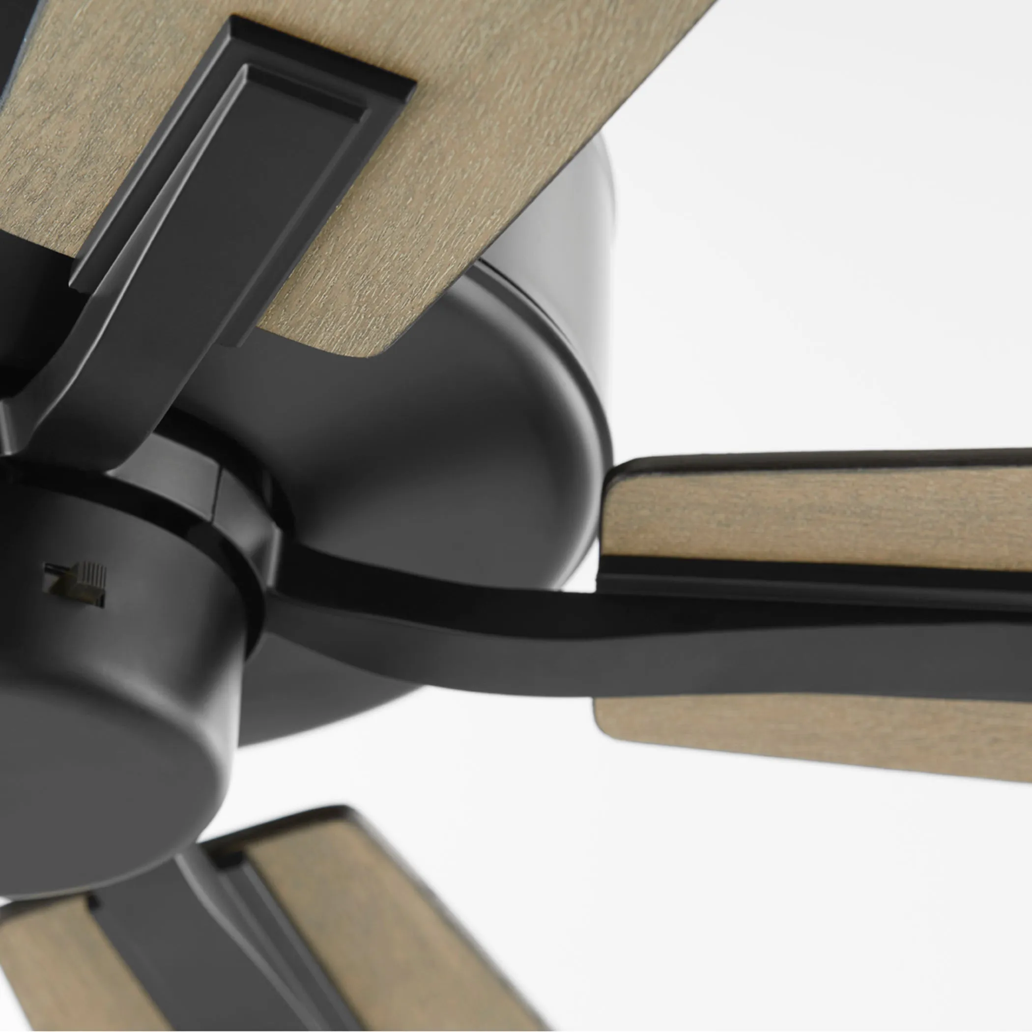 Quorum Ovation 4605-59 Ceiling Fan 60 in. - Matte Black, Matte Black/Weathered Gray Flushmount Fans low price