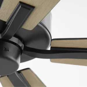Quorum Ovation 4605-59 Ceiling Fan 60 in. - Matte Black, Matte Black/Weathered Gray Flushmount Fans low price