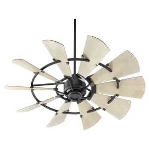 Quorum Windmill 95210-69 Ceiling Fan 52 in. - Textured Black, Weathered Oak Ceiling Fans online shop