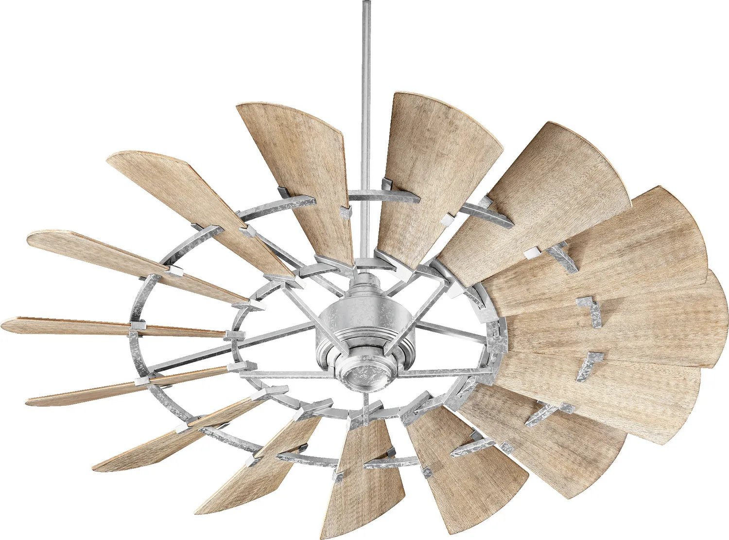 Quorum Windmill 96015-9 Ceiling Fan 60 in. - Galvanized, Weathered Oak