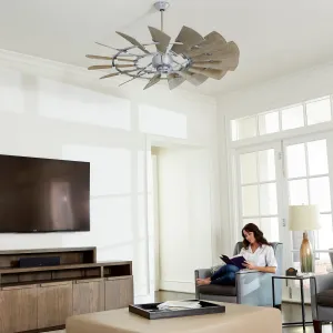 Quorum Windmill 96015-9 Ceiling Fan 60 in. - Galvanized, Weathered Oak Ceiling Fans online shop