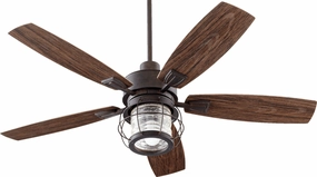 Quorum Galveston 52" Outdoor Pull Chain Patio Fan with 9W LED Light Outdoor Ceiling Fans discount
