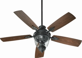 Quorum Georgia 52"Outdoor LED Patio Fan in Old World Outdoor Ceiling Fans discount
