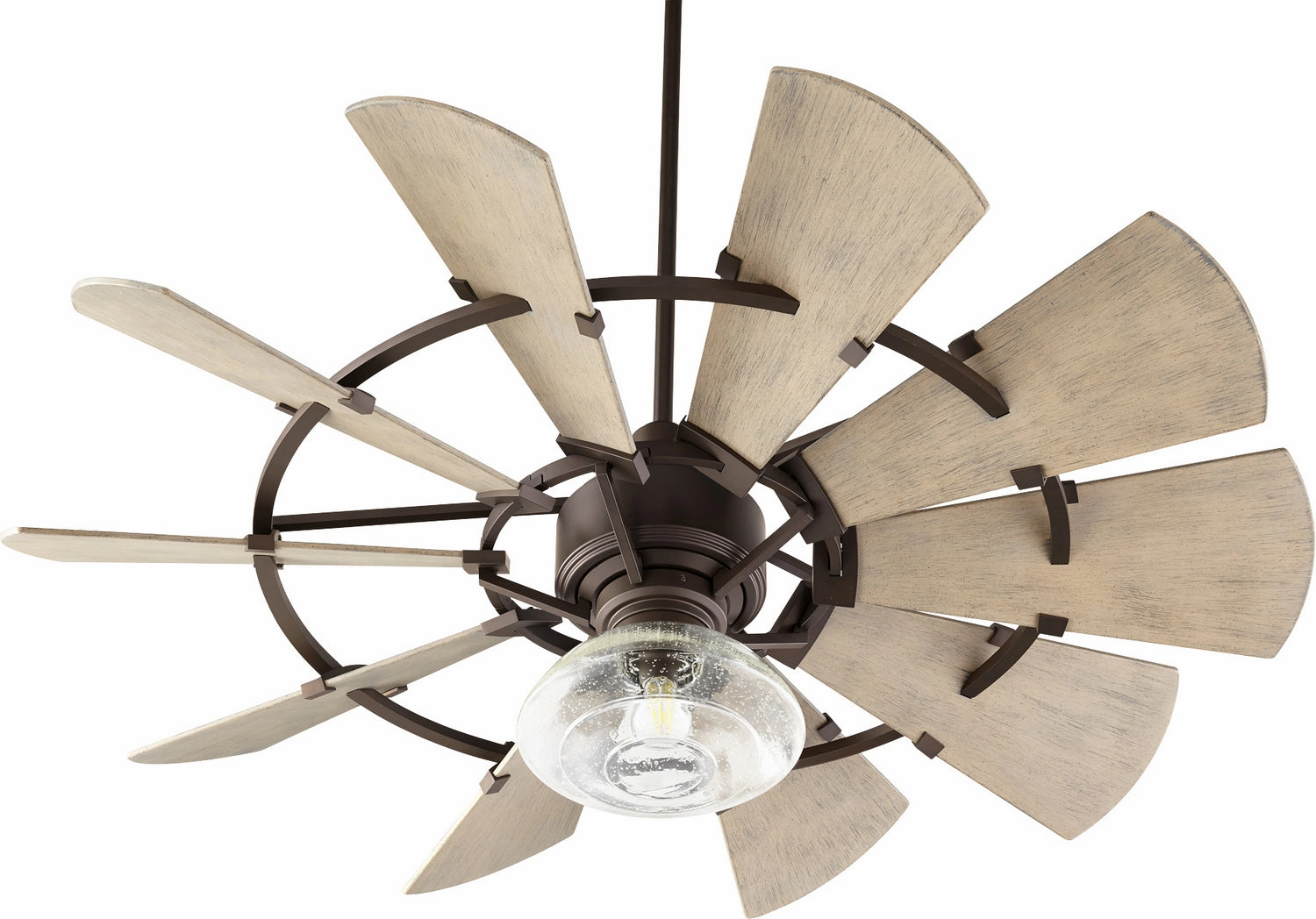Quorum Windmill Indoor/Outdoor DC Farmhouse Patio Fan with Remote