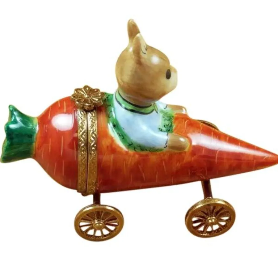 Rabbit in Carrot Car Limoges Limoges Boxes collectors shop
