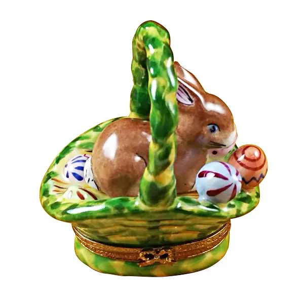 Rabbit in Easter Basket Limoges Collectible Boxes Rare Find