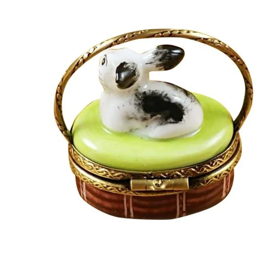 Rabbit on Basket Limoges Limoges Boxes collectors shop