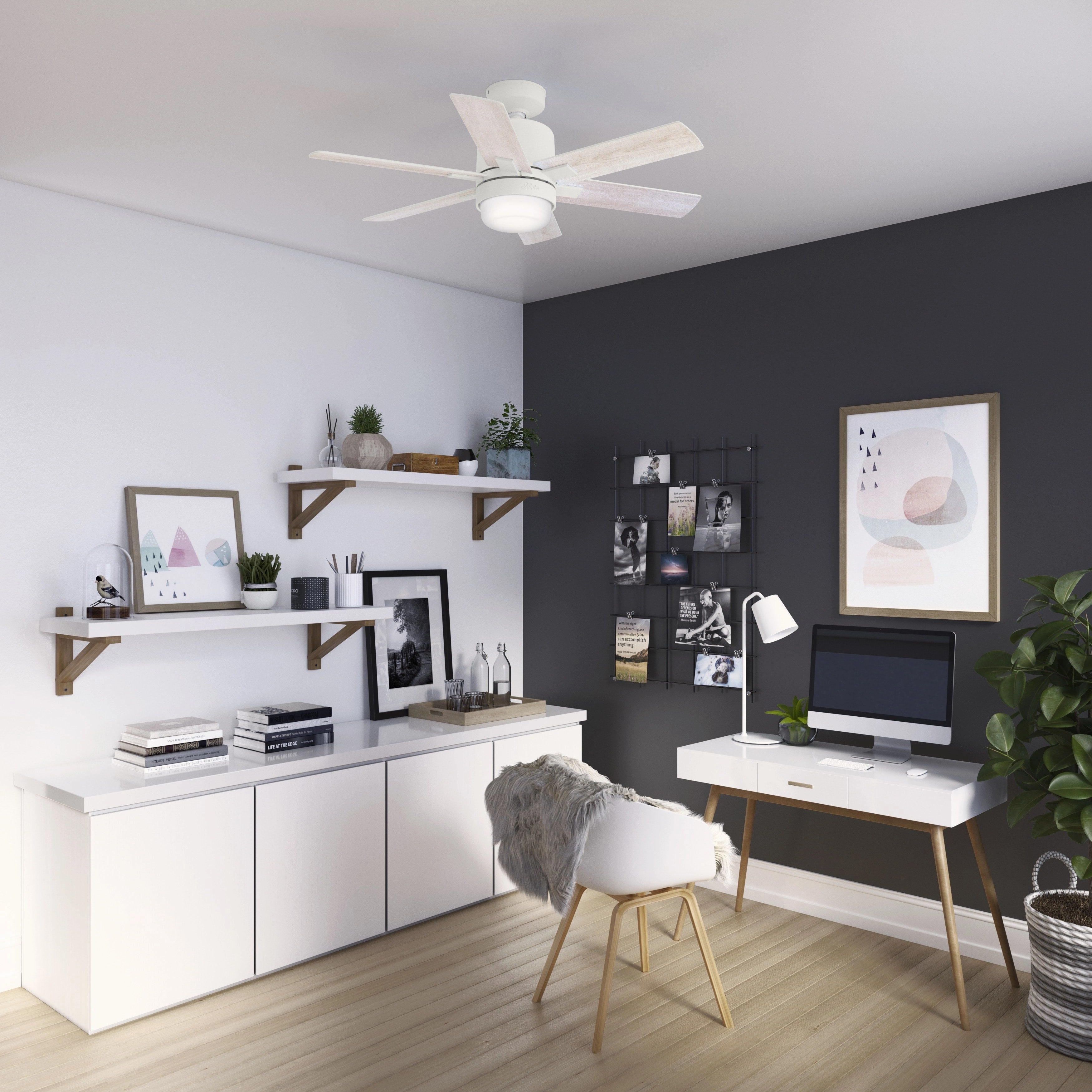Radeon 44"Ceiling Fan Matte White Small Fans for less