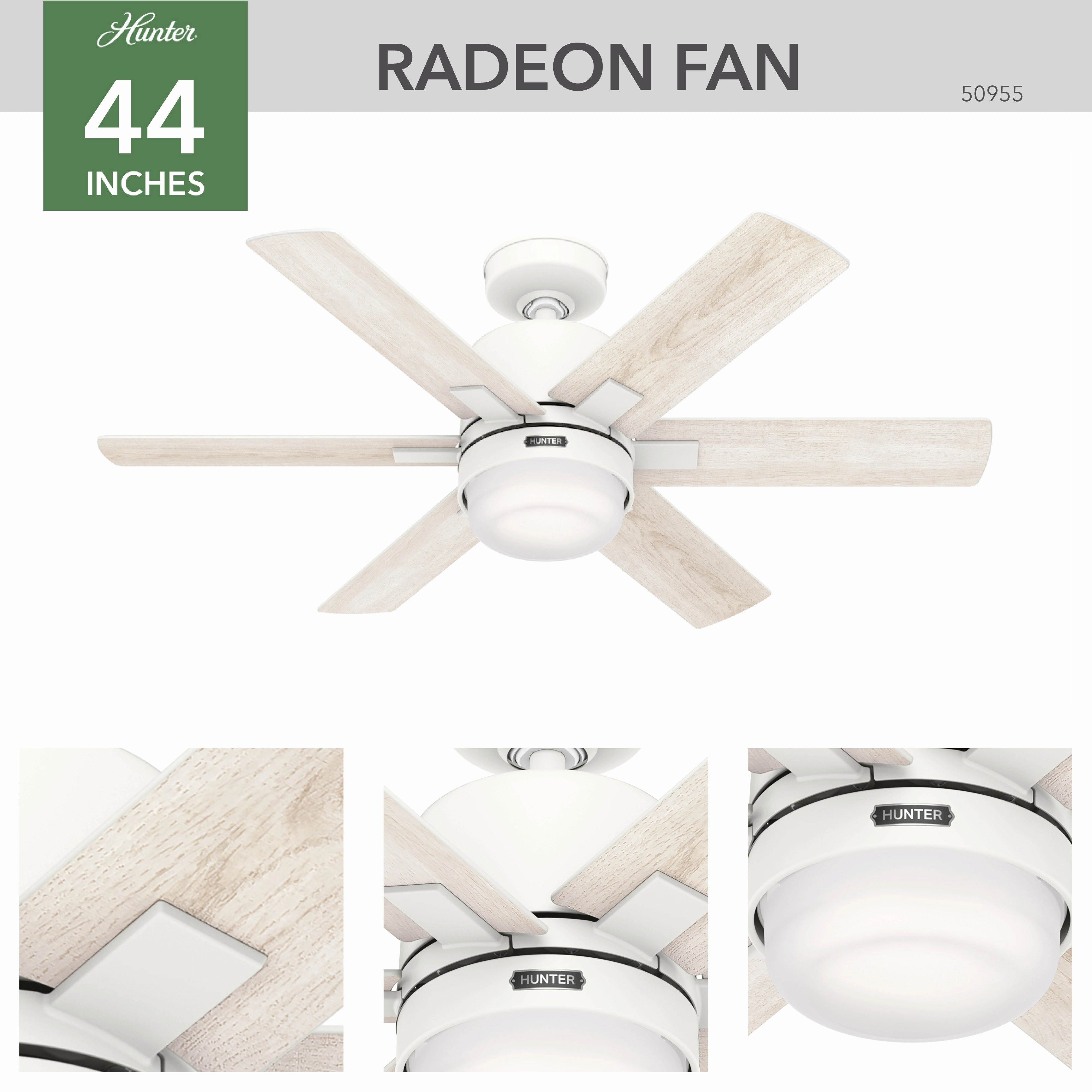 Radeon 44"Ceiling Fan Matte White Small Fans for less