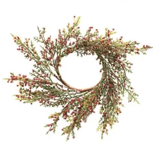 Red Pepperberry & Cedar Ring 3.5" Cheap Holiday Home Decor