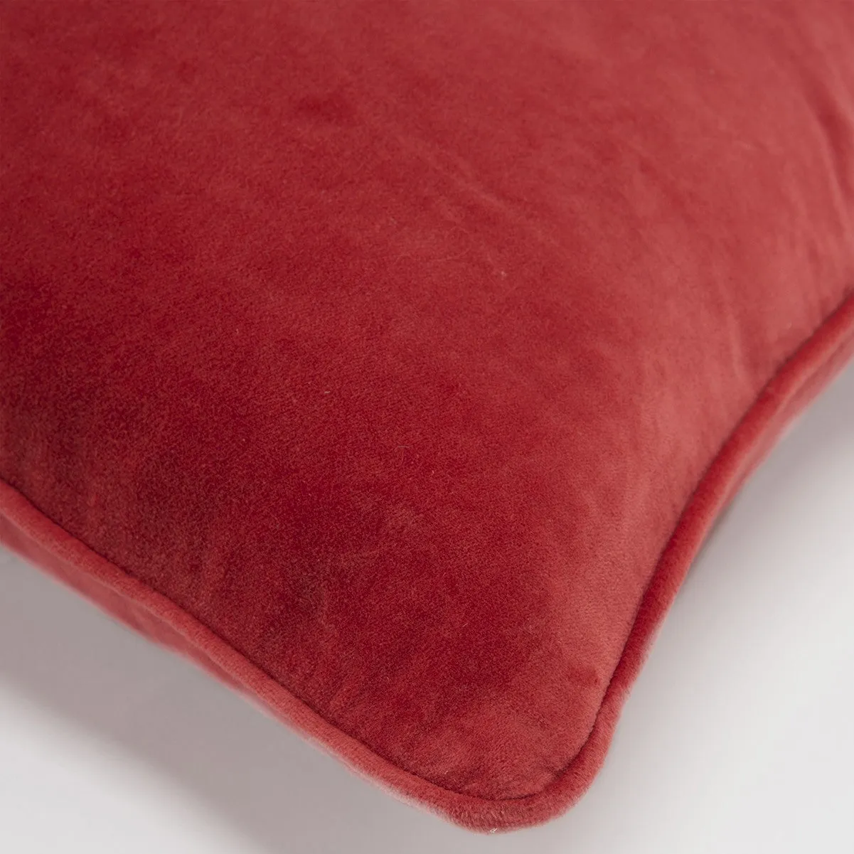 Red Solid Luxurious Modern Throw Pillow