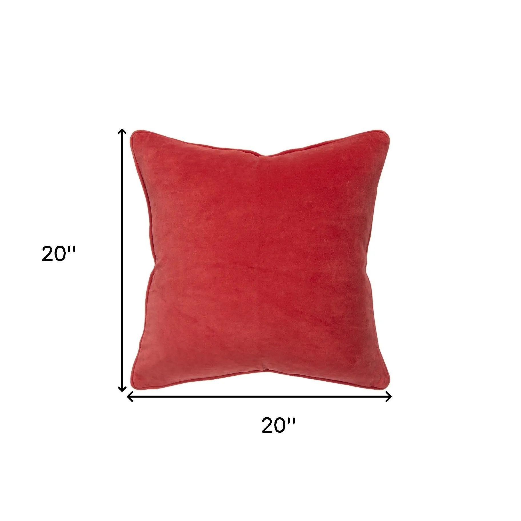 Red Solid Luxurious Modern Throw Pillow