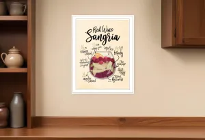 Red Wine Sangria 2 White Framed Print Wall Art Affordable Wall Decoration items