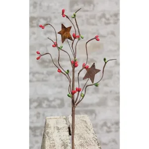 Red/Green Pip & Star Pick 12" Affordable Holiday Accessories