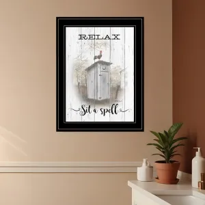 Relax Sit a Spell 2 Black Framed Print Wall Art Cheap Wall Mirrors & Decor
