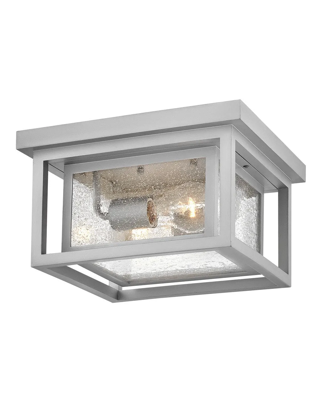 Republic LED Flush Mount in Satin Nickel Cheap Low Ceiling Lighting
