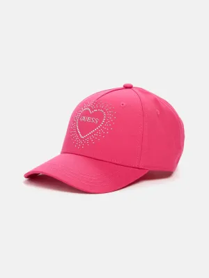 Rhinestone Heart Baseball Hat