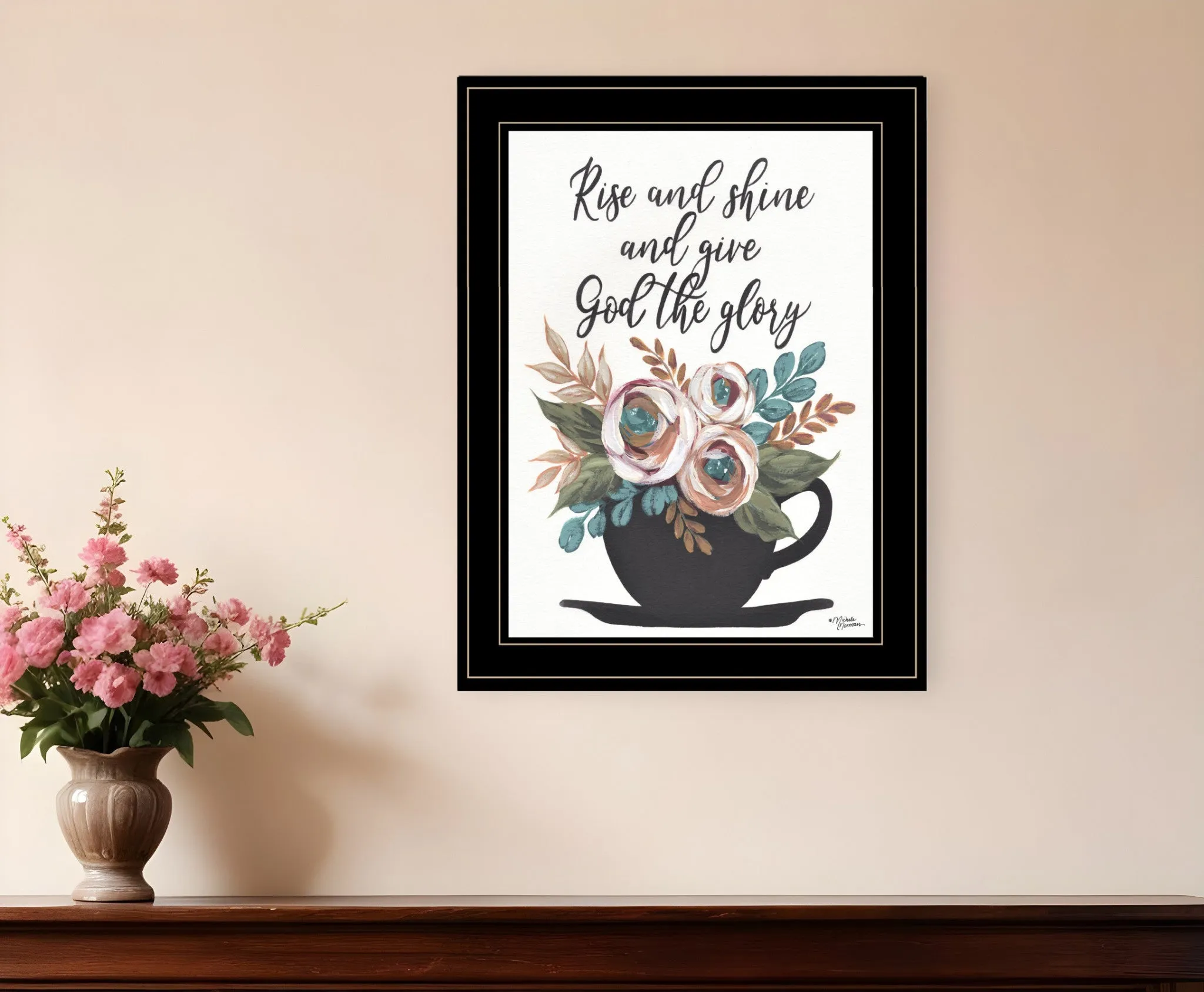 Rise and Shine 6 Black Framed Print Wall Art Cheap Wall Mirrors & Decor