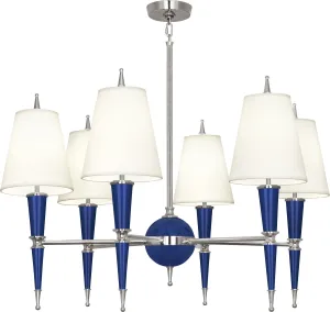 Robert Abbey Jonathan Adler Versailles C604X Chandelier Light - Navy Lacquered Paint w/Polished Nickel Chandeliers Lighting new arrival