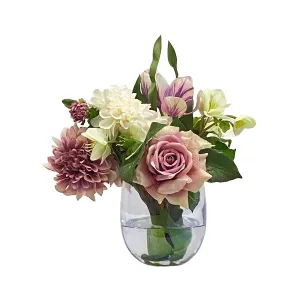 Rose, Dahlia & Tulip Arrangement Artificial Flowers Spring Refresh