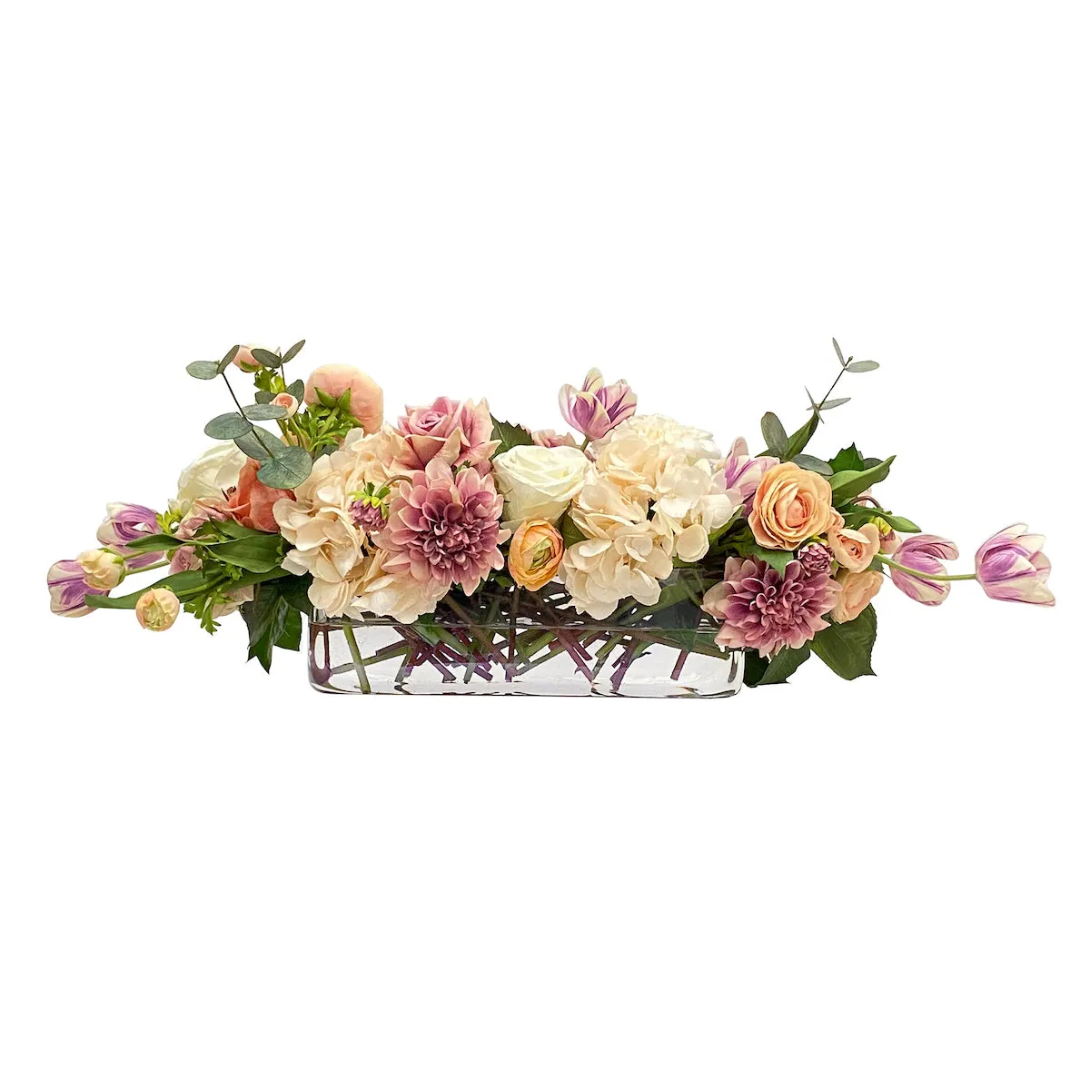 Rose, Dahlia & Tulip Centerpiece Artificial Flowers Spring Refresh
