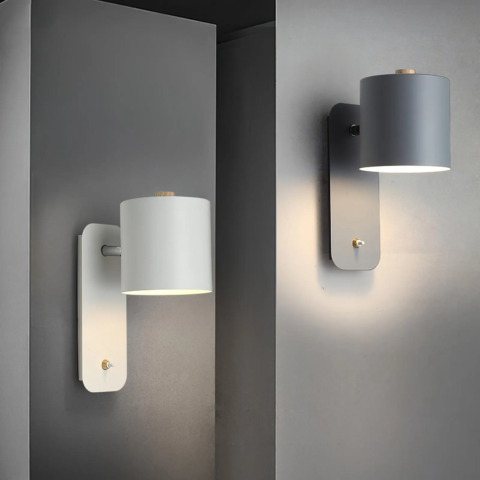 Rotatable Cylinder Plug-in Wall Lamp
