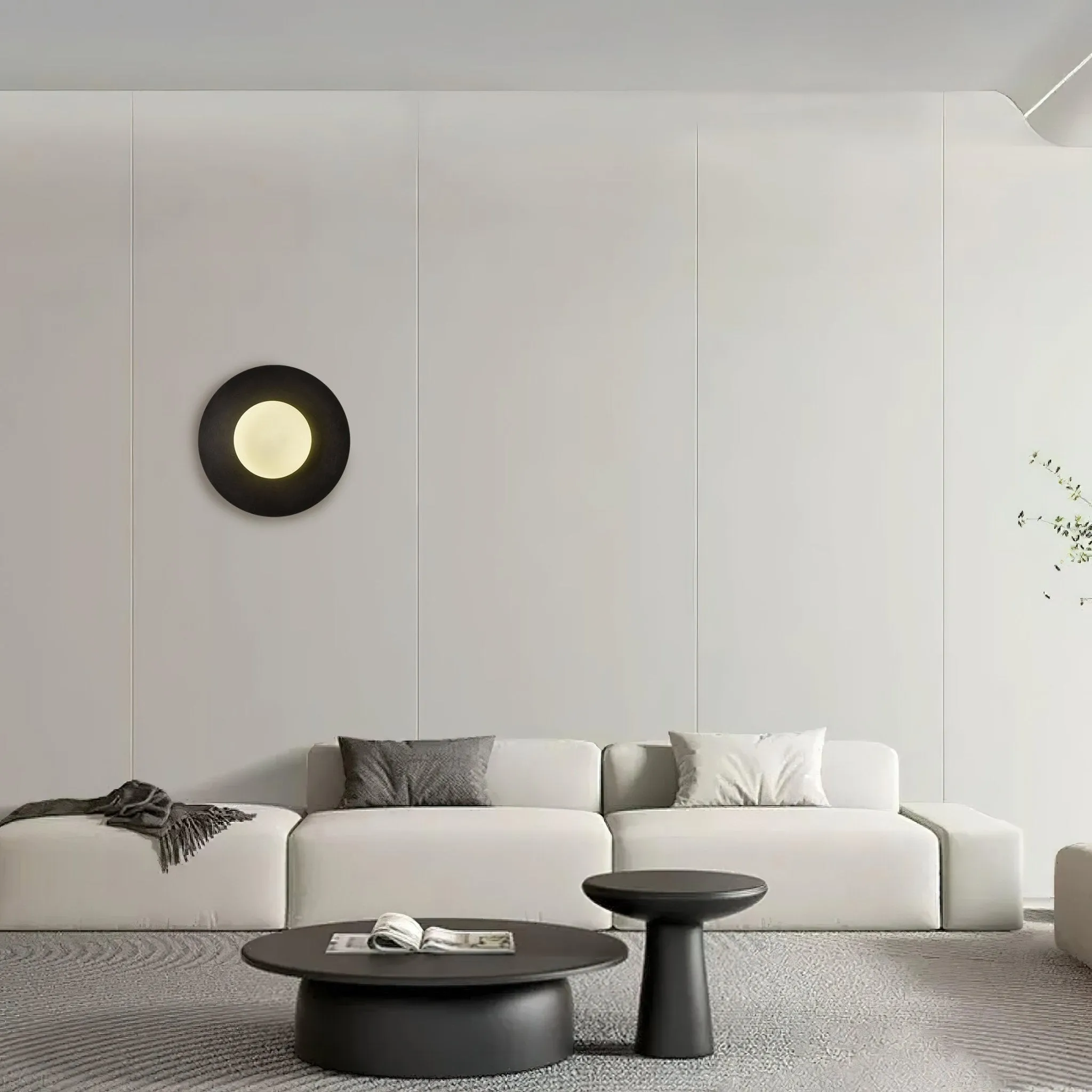 Round Glass Art Wall Lamp