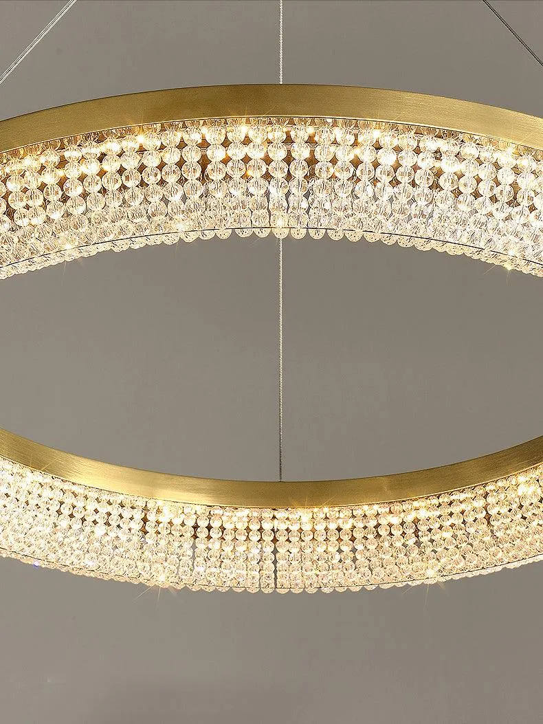 Round Ring Crystal Chandeliers