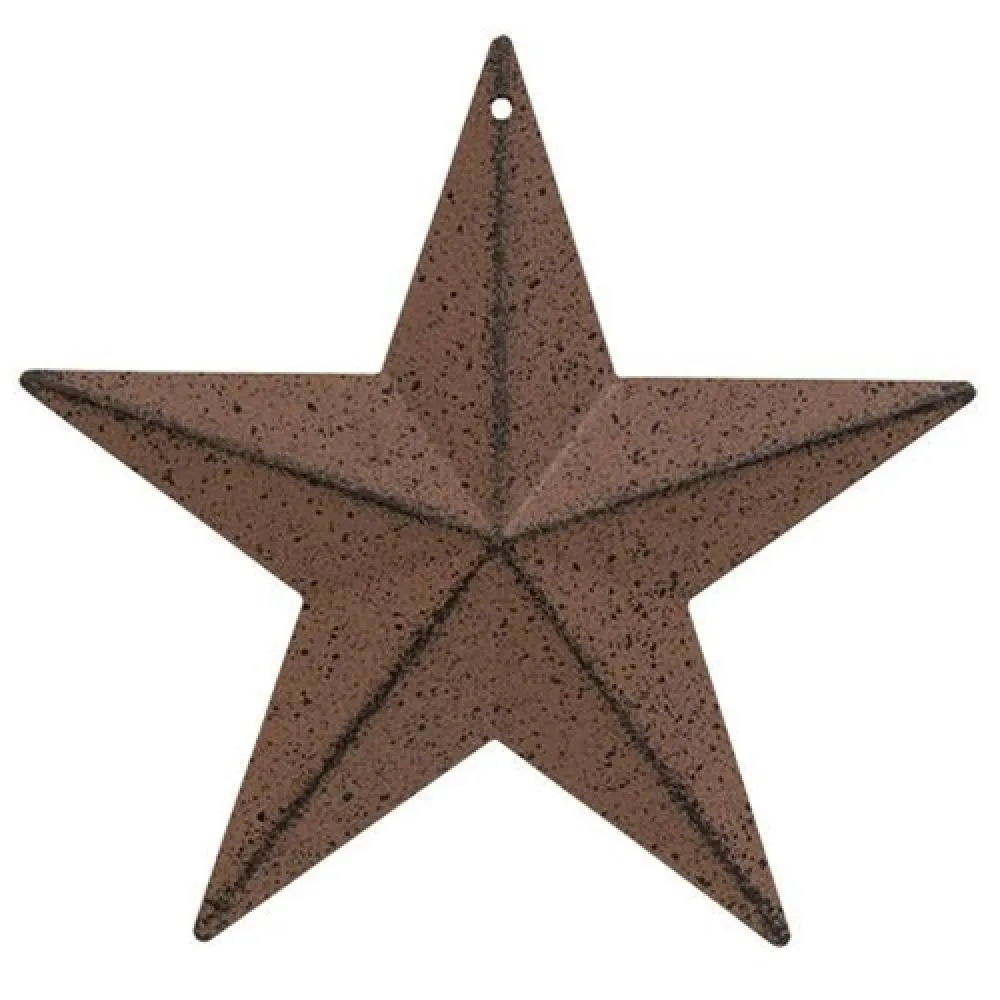 Rust & Black Barn Star 5.5" Unique Seasonal Decor store