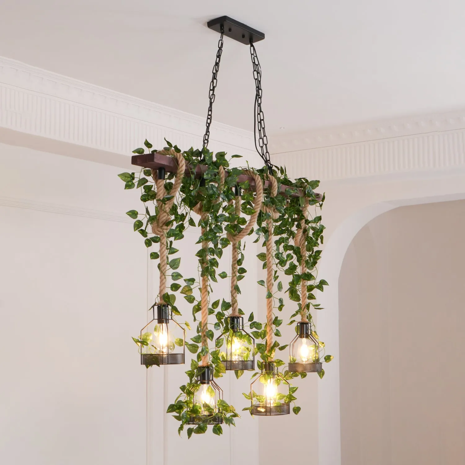 Rustic Wooden Chandelier