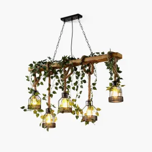 Rustic Wooden Chandelier Stylish Living Room Lights