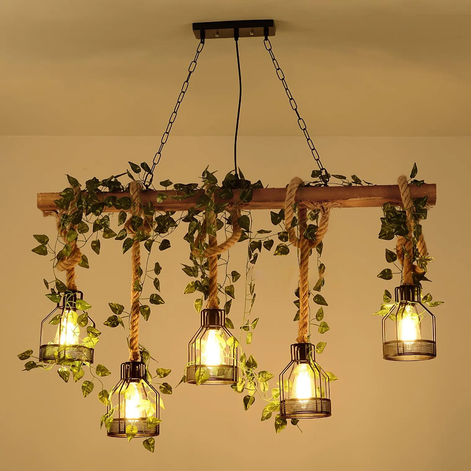 Rustic Wooden Chandelier