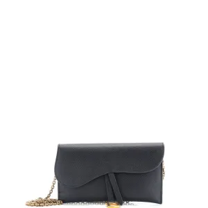 Saddle Chain Wallet Leather