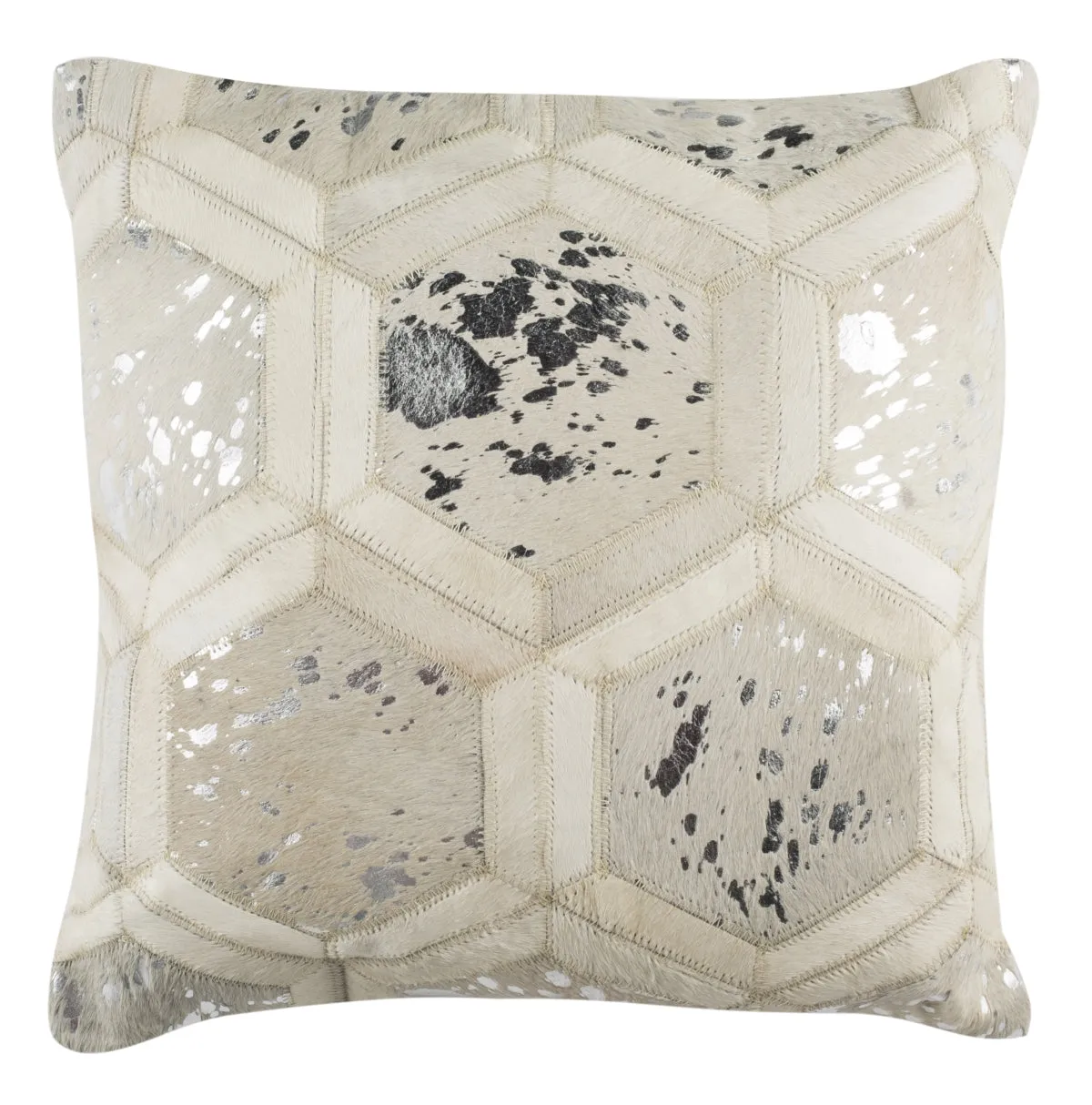 Safavieh Maggie Metallic Cowhide Pillow