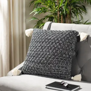 Safavieh Pennie Knit Tassel Pillow Throw Pillows cheap throw sets