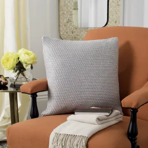 Safavieh Tickled Grey Knit Pillow Throw Pillows cheap throw sets