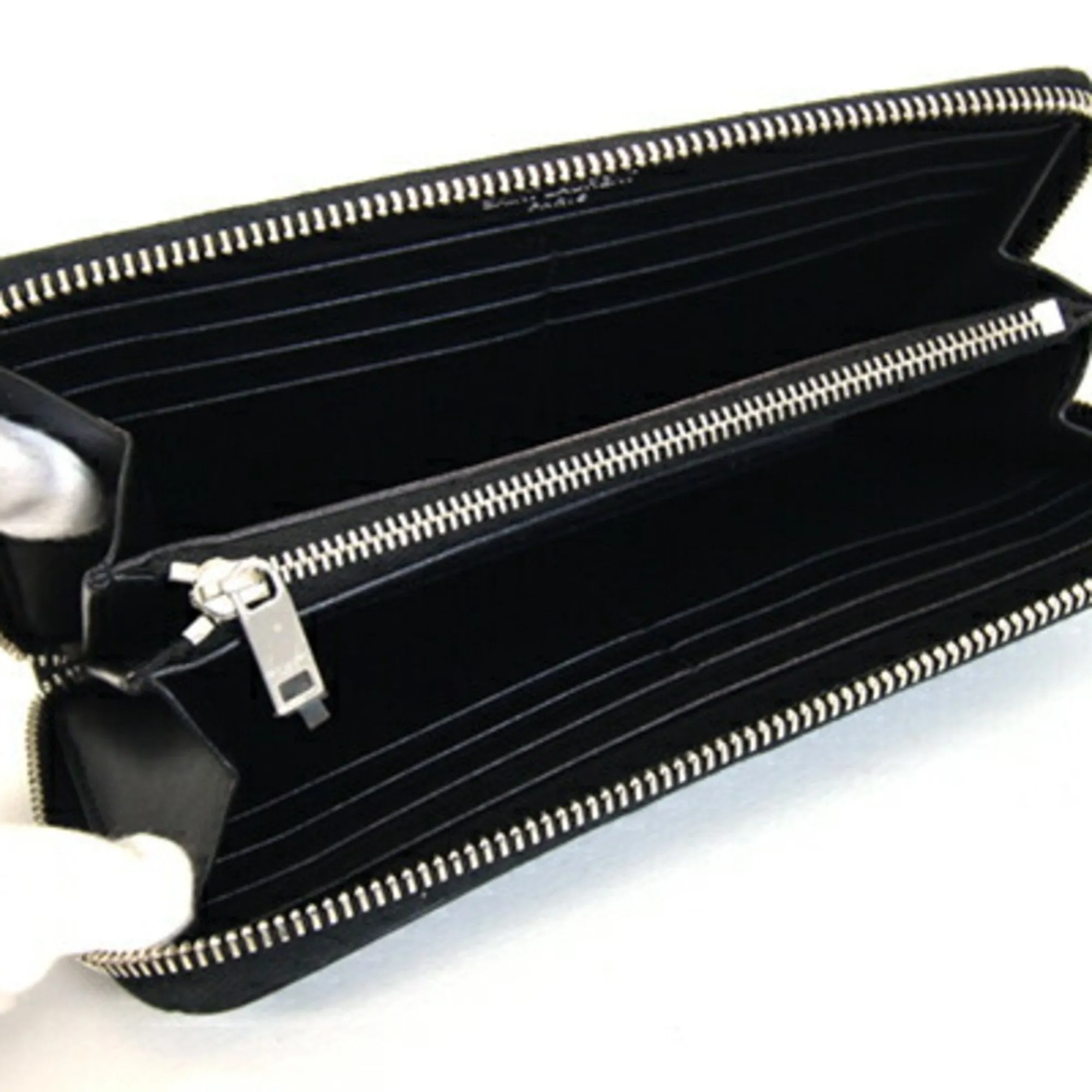 Saint Laurent Leather Long Wallet (Bi-Fold) (Pre-Owned)