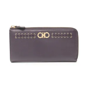 Salvatore Ferragamo Leather Long Wallet (Bi-Fold) (Pre-Owned)