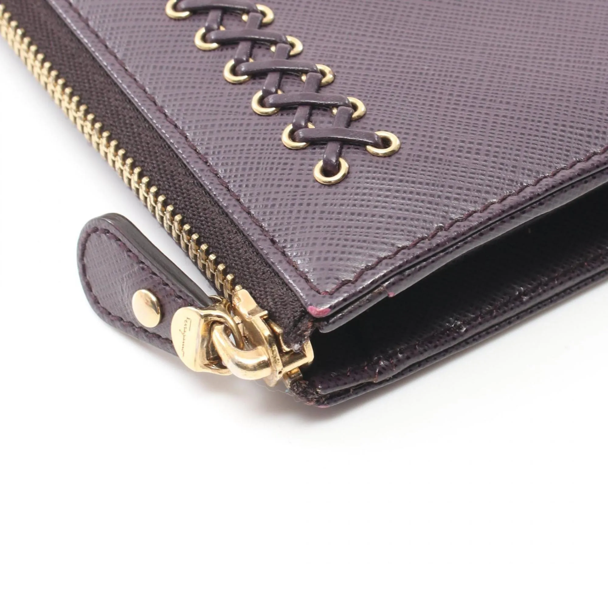Salvatore Ferragamo Leather Long Wallet (Bi-Fold) (Pre-Owned)