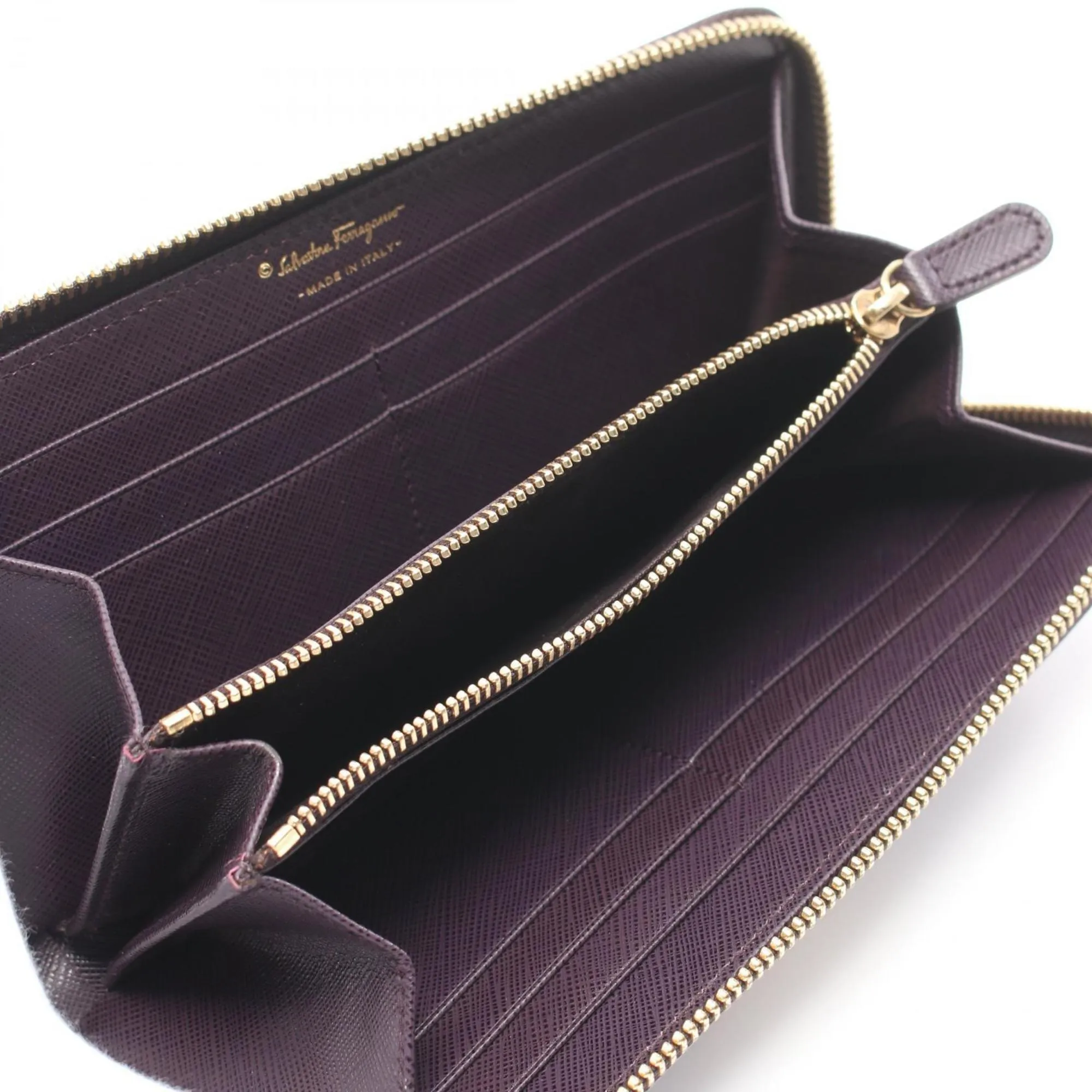 Salvatore Ferragamo Leather Long Wallet (Bi-Fold) (Pre-Owned)